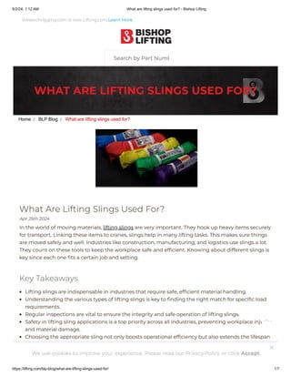 What are lifting slings used for? - Bishop Lifting