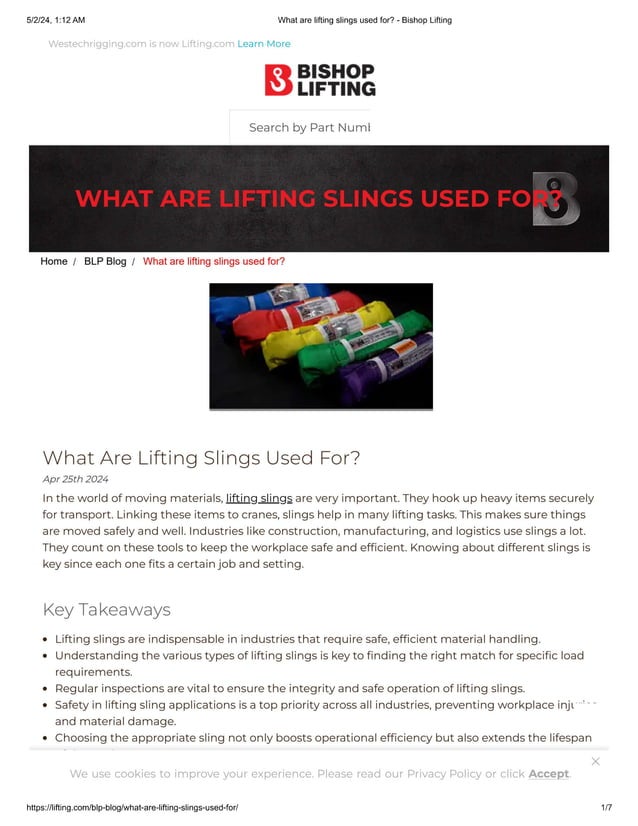 What are lifting slings used for? Lifting PDF