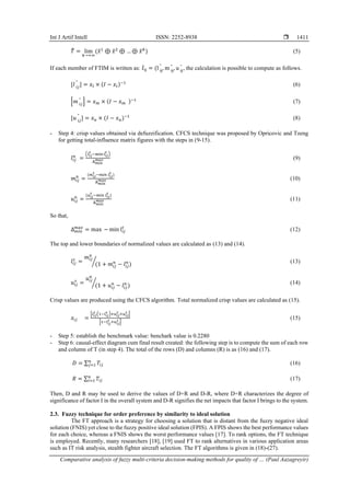 Comparative analysis of fuzzy multi-criteria decision-making methods ...