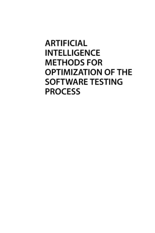 Artificial Intelligence Methods For Optimization Of The Software ...