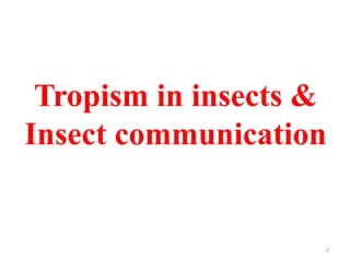 2
Tropism in insects &
Insect communication
 