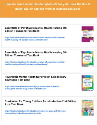 Essentials of Psychiatric Mental Health Nursing 5th Edition Townsend ...