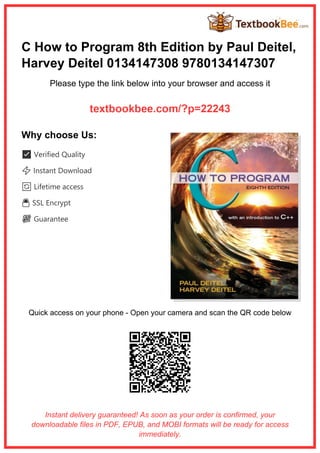 Comprehensive Guide to C Programming with Deitel's 8th Edition | PDF