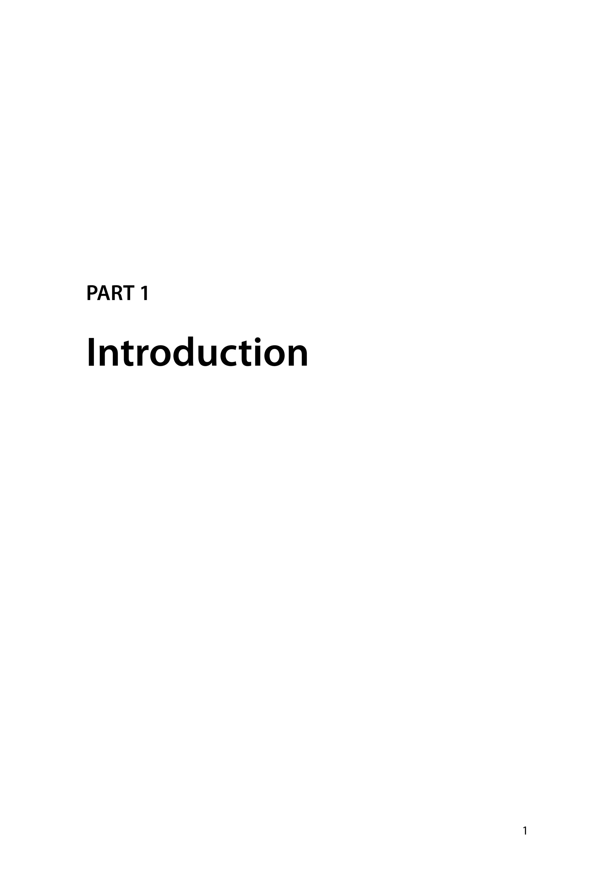 PART 1 Introduction 1 