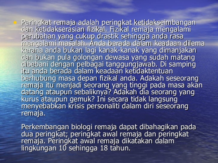 22249089 Perkembangan Awal Remaja