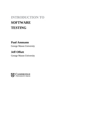 Comprehensive Guide to Software Testing: Principles and Practices | PDF