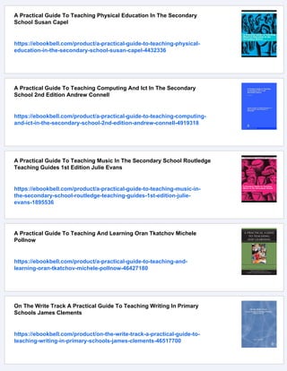 A Practical Guide To Teaching History In The Secondary School 1st ...