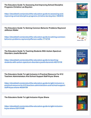 Pbs Educators Guide.pdf The Educators Guide To Emotional Intelligence And Academic Achievement ...