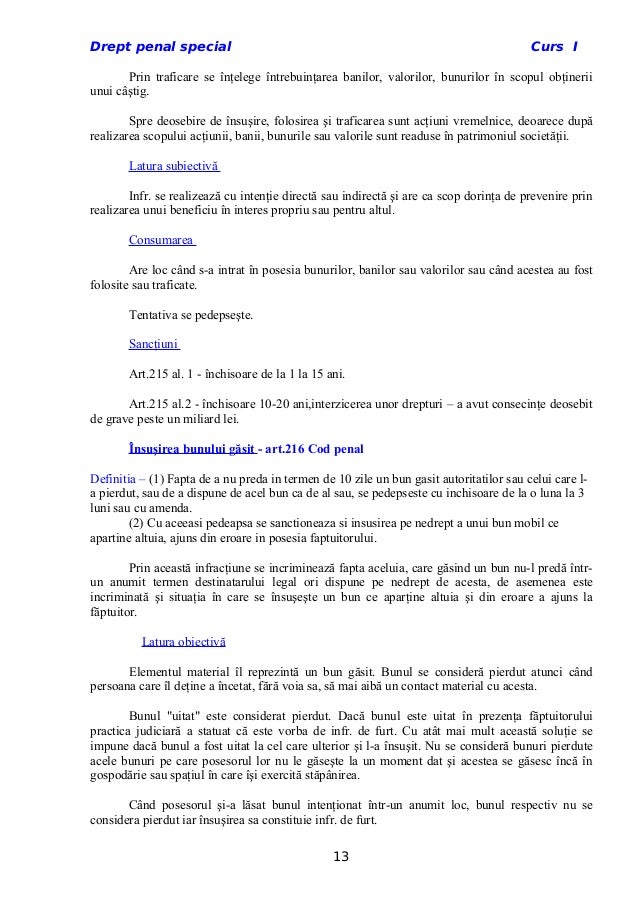 22273417 Drept Penal Special Curs I