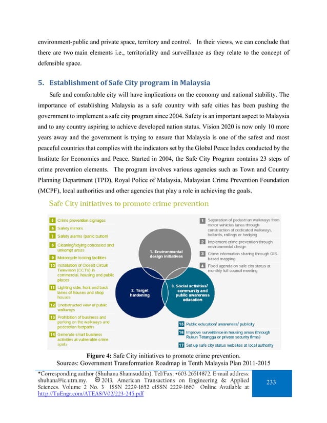 Safe City Concept and Crime Prevention Through Environmental Design