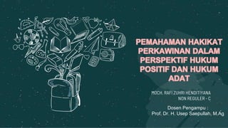 MOCH. RAFI ZUHRI HENDITIYANA
NON REGULER - C
Dosen Pengampu :
Prof. Dr. H. Usep Saepullah, M.Ag
 