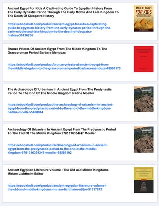 The Middle Kingdom Of Ancient Egypt History Archaeology And Society ...