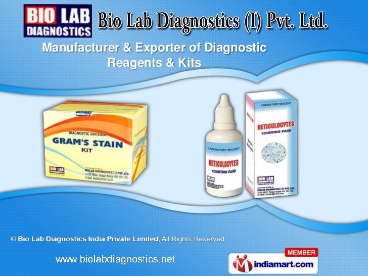 Diagnostic Reagents and Kit by Bio Lab Diagnostics India Private