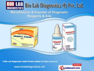Manufacturer & Exporter of Diagnostic
          Reagents & Kits
 