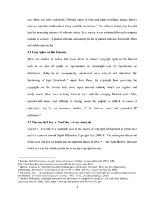 Copyright Protection in Cyberspace- A Comparitive Study of the USA and ...