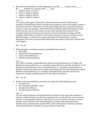 Fmh Test Rhogam Pathophysiology 5th Edition Copstead Test Bank | PDF