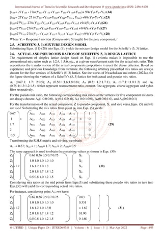 Application of Modified Scheffe’s Third Degree Polynomial Model for the ...