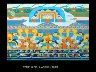 Fragmento de obra mural localizada dentro del  TEMPLO DE LA AGRICULTURA,  en Teotihuacán. 