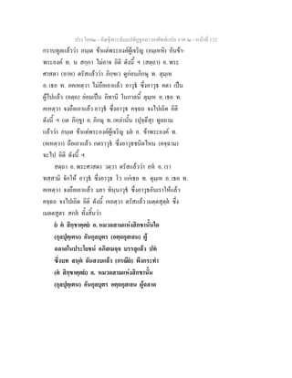 ประโยค๒ - คัณฐีพระธัมมปทัฏฐกถา ยกศัพทแปล ภาค ๒ - หนาที่ 132
กราบทูลแลววา ภนฺเต ขาแตพระองคผูเจริญ (อมฺเหหิ) อันขา-
พระองค ท. น สกฺกา ไมอาจ อิติ ดังนี้ ฯ (สตฺถา) อ. พระ
ศาสดา (อาห) ตรัสแลววา ภิกฺขเว ดูกอนภิกษุ ท. ตุมฺเห
อ. เธอ ท. อคเหตฺวา ไมถือเอาแลว อาวุธ ซึ่งอาวุธ คตา เปน
ผูไปแลว (อตฺถ) ยอมเปน อิทานิ ในกาลนี้ ตุมฺเห อ. เธอ ท.
คเหตฺวา จงถือเอาแลว อาวุธ ซึ่งอาวุธ คจฺฉถ จงไปเถิด อิติ
ดังนี้ ฯ (เต ภิกฺขู) อ. ภิกษุ ท. เหลานั้น (ปุจฺฉึสุ) ทูลถาม
แลววา ภนฺเต ขาแตพระองคผูเจริญ มย อ. ขาพระองค ท.
(คเหตฺวา) ถือเอาแลว กตราวุธ ซึ่งอาวุธชนิดไหน (คจฺฉาม)
จะไป อิติ ดังนี้ ฯ
สตฺถา อ. พระศาสดา วตฺวา ตรัสแลววา อห อ. เรา
ทสฺสามิ จักให อาวุธ ซึ่งอาวุธ โว แกเธอ ท. ตุมฺเห อ. เธอ ท.
คเหตฺวา จงถือเอาแลว มยา ทินฺนาวุธ ซึ่งอาวุธอันเราใหแลว
คจฺฉถ จงไปเถิด อิติ ดังนี้ กเถตฺวา ตรัสแลว เมตฺตสุตฺต ซึ่ง
เมตตสูตร สกล ทั้งสิ้นวา
ย ต สิกฺขาตฺตย อ. หมวดสามแหงสิกขานั้นใด
(กุลปุตฺเตน) อันกุลบุตร (อตฺถกุสเลน) ผู
ฉลาดในประโยชน อภิสเมจฺจ บรรลุแลว ปท
ซึ่งบท สนฺต อันสงบแลว (กรณีย) พึงกระทํา
(ต สิกฺขาตฺตย) อ. หมวดสามแหงสิกขานั้น
(กุลปุตฺเตน) อันกุลบุตร อตฺถกุสเลน ผูฉลาด
 