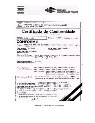 _____________________________________________________________________________________________________
Figura 4.1 – Certificado de Conformidade
 