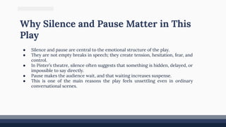 The Role of Silence and Pause as Power in Harold Pinter’s The Birthday ...