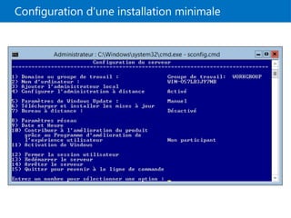 Configuration d'une installation minimale
 
