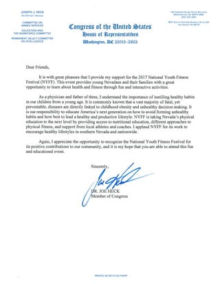 NYFF Invitation from Congressman Joe Heck