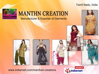 Manufacturer & Exporter of Garments Tamil Nadu, India  