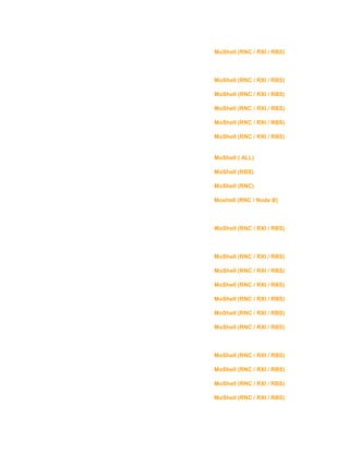 MoShell (RNC / RXI / RBS)
MoShell (RNC / RXI / RBS)
MoShell (RNC / RXI / RBS)
MoShell (RNC / RXI / RBS)
MoShell (RNC / RXI / RBS)
MoShell (RNC / RXI / RBS)
MoShell ( ALL)
MoShell (RBS)
MoShell (RNC)
Moshell (RNC / Node B)
MoShell (RNC / RXI / RBS)
MoShell (RNC / RXI / RBS)
MoShell (RNC / RXI / RBS)
MoShell (RNC / RXI / RBS)
MoShell (RNC / RXI / RBS)
MoShell (RNC / RXI / RBS)
MoShell (RNC / RXI / RBS)
MoShell (RNC / RXI / RBS)
MoShell (RNC / RXI / RBS)
MoShell (RNC / RXI / RBS)
MoShell (RNC / RXI / RBS)
 