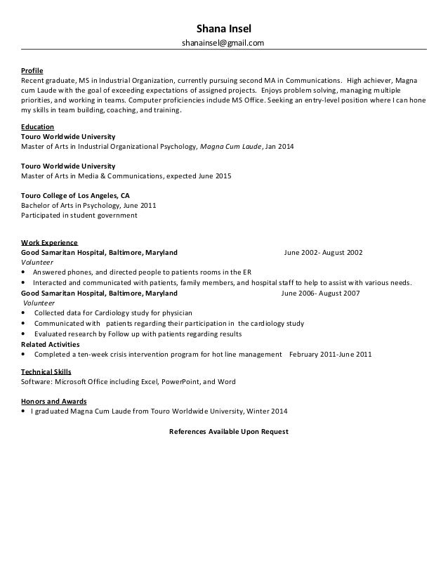 Pursuing phd resume
