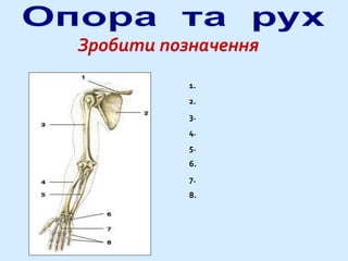 Зробити позначення
1.
2.
3.
4.
5.
6.
7.
8.
 
