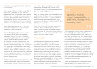 just because you can grow quickly, doesn’t mean to
say you should.
One simple piece of guidance: put enough of your
own money at stake that you walk away from
deals you don’t like. Investors will always be more
inclined to back a management team with ‘skin in
the game’. “I’ve personally said no on occasions
when the board says yes,” said one towerco CEO.
“It pays to be ‘boringly rational’ – every deal has to
make sense, tower by tower, country by country.”
If that’s a good guiding principle for inorganic
growth, there’s a parallel principle for organic
growth: don’t issue stupid MLAs!
Towercos have got to get the contractual terms
right, and that means they’ve got to get the
relationship with the MNO right. It might be
tempting to slash lease rates to secure a big BTS
contract, but if you need almost two tenants
per tower and 5,000 sites to achieve scale, your
investors may run out of patience and you may
run out of cash before you get to scale – and what’s
your exit strategy? No-one’s going to want to buy
a portfolio with a deeply discounted lease rate. It’s
also not in MNOs’ interests to work with towercos
who may be here today, gone tomorrow. Disciplined
towercos negotiate and defend a good MLA. In the
words of one towerco: “the capital value is in the
contract, not in the steel.”
Don’t assume the scale and co-location revenue will
come just because your leases are cheaper than
the other guy’s – and don’t cut corners on permits
and quality – again, no-one going to want to buy
a portfolio in which they need to invest tens of
thousands of dollars or euros retreading permitting
processes or upgrading structures.
Again the lesson is simple: only do deals where you
see the returns. Don’t give away too much value in
the pursuit of scale. There is a time to sit back and
not do anything. Another business cliché tower
entrepreneurs hold dear: “you don’t need to be the
biggest, just be the best.”
Today’s low interest rates can be an anathema to
discipline. If you trim the margin too thin on a
tower acquisition or tower build, today’s interest
rates can only go up. You need to have a really good
M&A team and access to smart capital which makes
sense in the future as well as today.
Sources of capital
With Europe a zero interest rate environment,
towers are increasingly interesting as an
investment opportunity in long term contracts
with proven cash flow streams. Putting money in
towers makes more sense than putting money in
the bank. Whether it’s pension funds gravitating
toward infrastructure investments, or strategic
investors such as American Tower with access to
low cost capital from their own cash flow, there is
no shortage of prospective sources of funding for
European towers, although still not the same depth
of investor pool as in the U.S. when it comes to
institutional capital, private equity growth funds,
and pension funds with account mandates.
“There’s a natural tendency to look at the towercos
listed in the U.S., plus the likes of Cellnex as
examples of what liquidity looks like in this asset
class,” said one investor, “but don’t lose sight of the
cost of capital to scale a business. Towercos need
discipline in terms of their cost of capital. For firms
like us with a remit to invest across multiple sectors
it’s about comparative valuations. I’m nervous that
everyone is so excited about the tower business.
Even high teens valuations in the U.S. still seem
high to me, so we’re looking for low double digit
multiples, and seeking an exit through sale to a
strategic or aggregator. Given the vintage of 4G in
Europe, and the development of a market in which a
significant proportion of MNOs retain towers, clearly
some stakeholders think there’s more value to be
found in the future than now.”
As ever, different breeds of capital have different
appetites. Many private equity investors don’t
“ “It pays to be ‘boringly
rational’ – every deal has to
make sense, tower by tower,
country by country
www.towerxchange.com/meetups/meetup-europe | TowerXchange Europe report 2016 | 57| TowerXchange Europe report 2016 | www.towerxchange.com/meetups/meetup-europe26
 