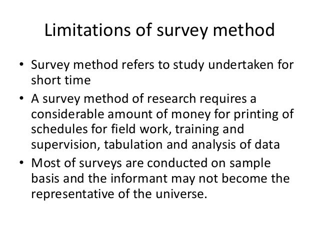 limitations of survey research