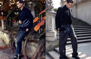 Блейзер и брюки, Givenchy, сорочка, Hugo, туфли, PradaБлейзер, Philipp Plein, сорочка, Hugo, брюки, Maison Martin Margiela, туфли, Louis Vuitton
138 139
 