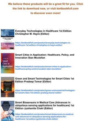 Smart technologies in healthcare 1st Edition Bruno Bouchard | PDF