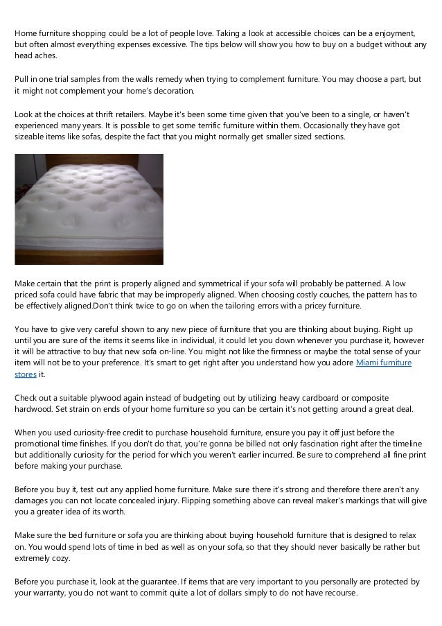 Leading Advice And Tips For Buying And Looking After Your Home Furnit