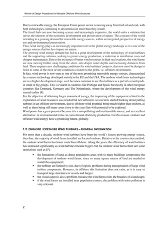 REVIEW OF DESIGN PROCEDURES FOR MONOPILE OFFSHORE WIND STRUCTURES | PDF