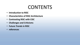 Reduced Instruction Set Computer (RISC) | PPT