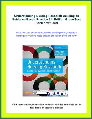 Understanding Nursing Research Building an Evidence Based Practice 6th ...