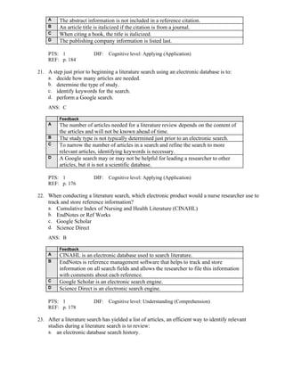 Understanding Nursing Research Building an Evidence Based Practice 6th ...