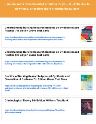 Understanding Nursing Research Building an Evidence Based Practice 6th ...
