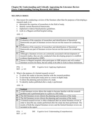 Understanding Nursing Research Building an Evidence Based Practice 6th ...