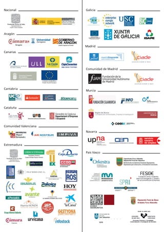 Nacional Galicia
Aragón
Madrid
Canarias
Comunidad de Madrid
Cantabria
Murcia
Cataluña
Comunidad Valenciana
Navarra
Extremadura
País Vasco