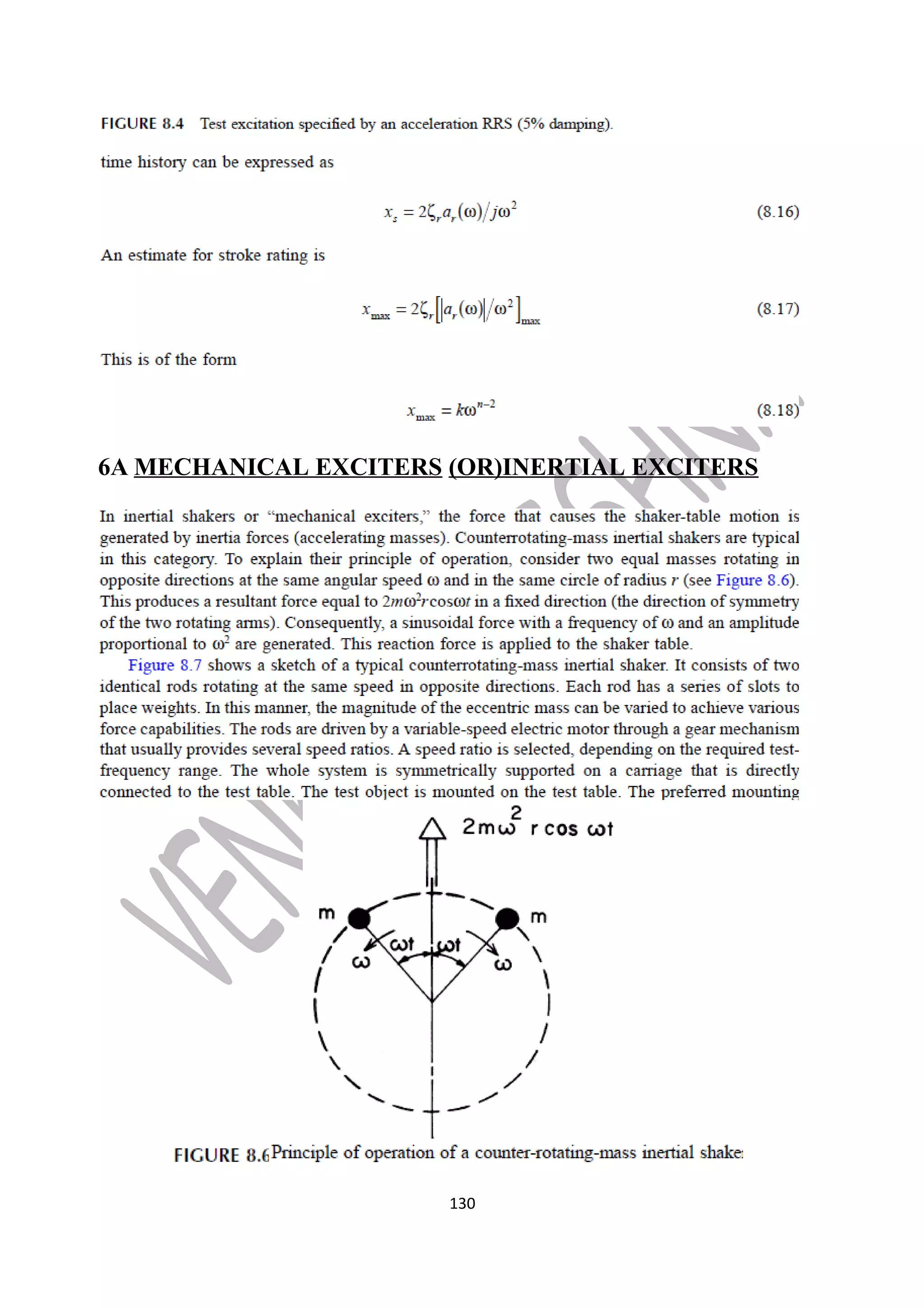 6A MECHANICAL EXCITERS (OR)INERTIAL EXCITERS 
130 
 