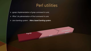  pgrep :Implementation of grep command in unix.
 Pfind : Im plementation of find command in unix.
 Json banking system : Menu based banking system.
 