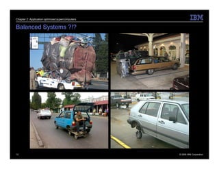 Chapter 2: Application optimized supercomputers


Balanced Systems ?!?




13                                                © 2009 IBM Corporation
 