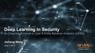 Deep Learning In Security
An Empirical Example in User & Entity Behavior Analytics (UEBA)
Jisheng Wang
June 7, 2017
 