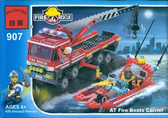 Mega bloks пожарная машина