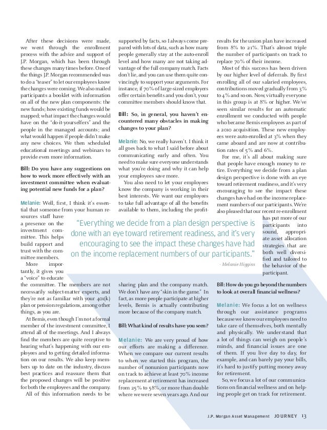 Retirement Insigns and Solutions from J.P. Asset Management