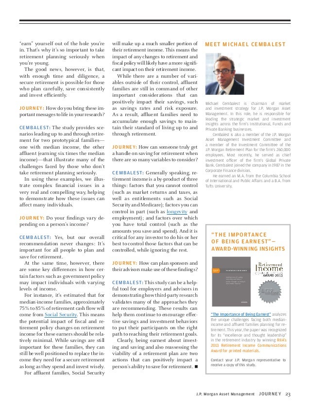 Retirement Insigns and Solutions from J.P. Asset Management